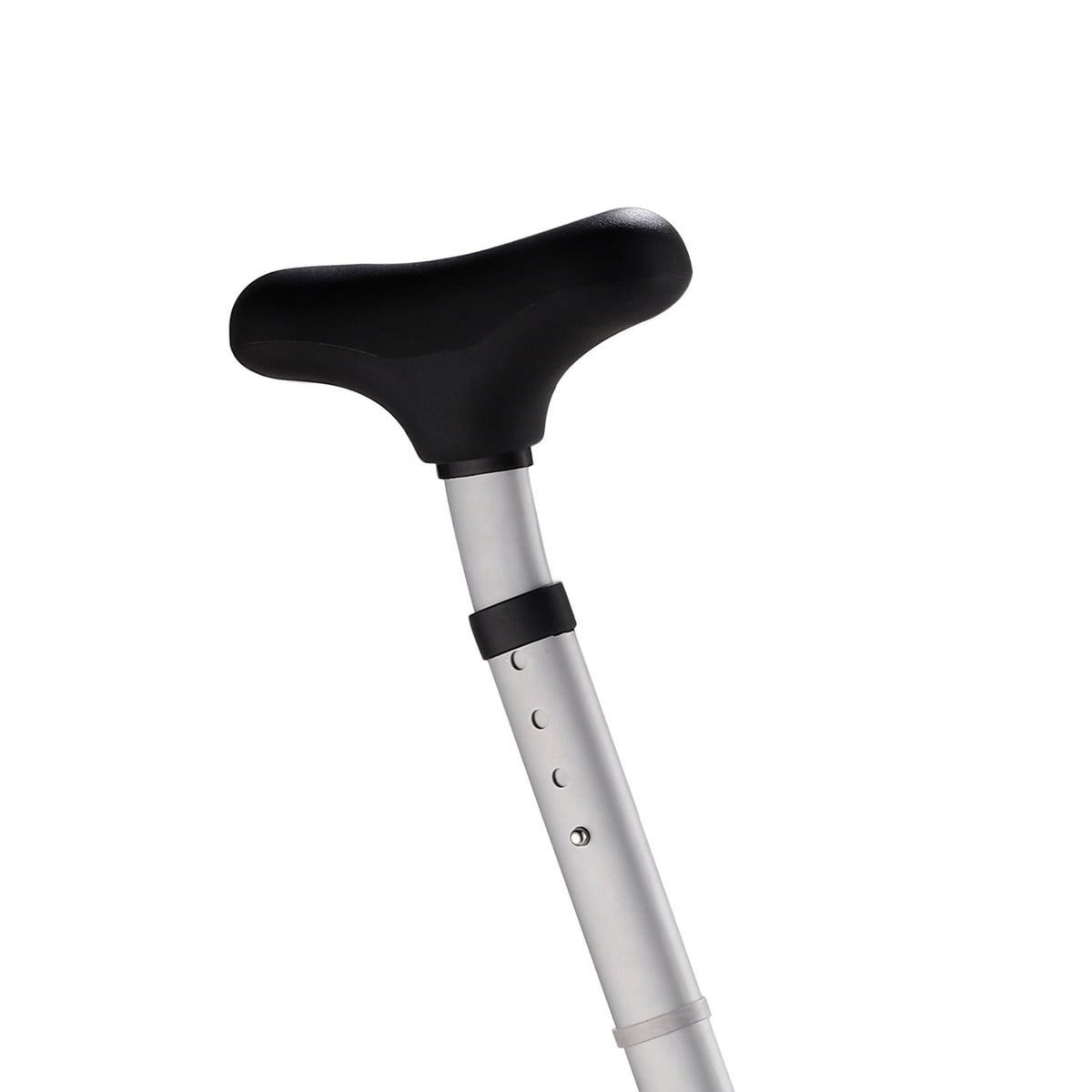 Evekare Heavy Duty Adjustable Underarm Walking Crutch, Lightweight Mobility Aid with Comfort Rubber Grip & Pad, Silver