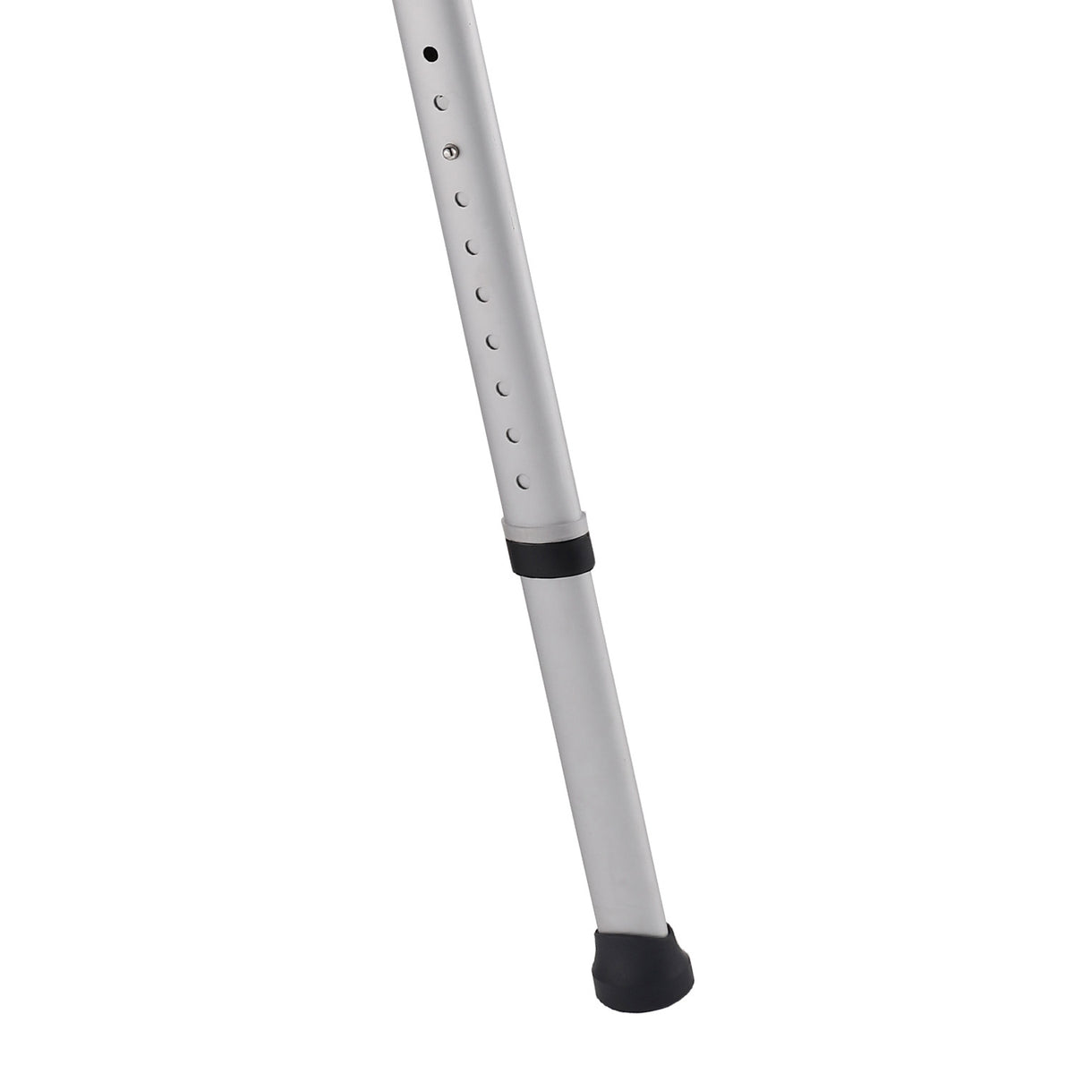 Evekare Heavy Duty Adjustable Underarm Walking Crutch, Lightweight Mobility Aid with Comfort Rubber Grip & Pad, Silver