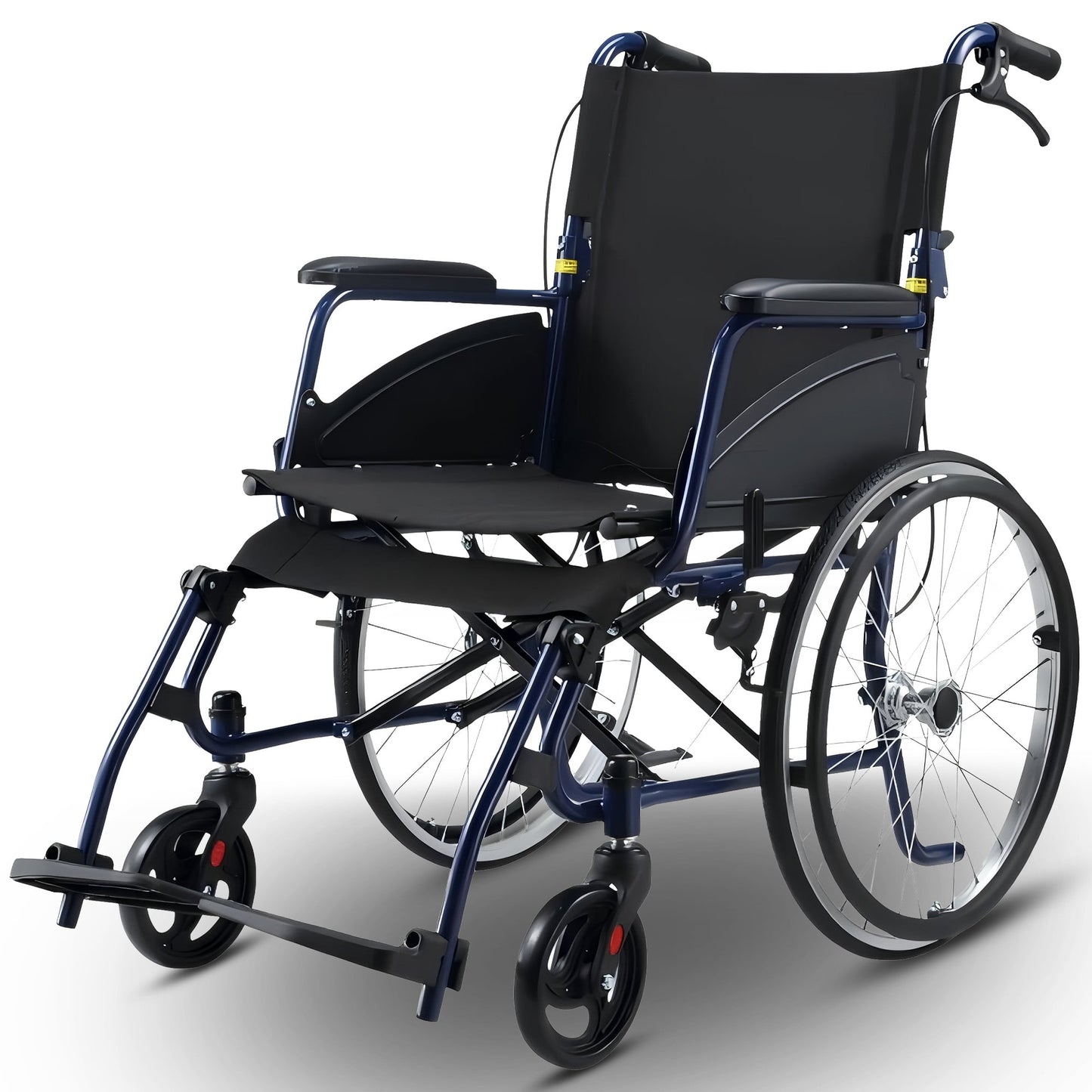 Orthonica 20in Self Propelled Foldable Steel Wheelchair Lightweight Portable