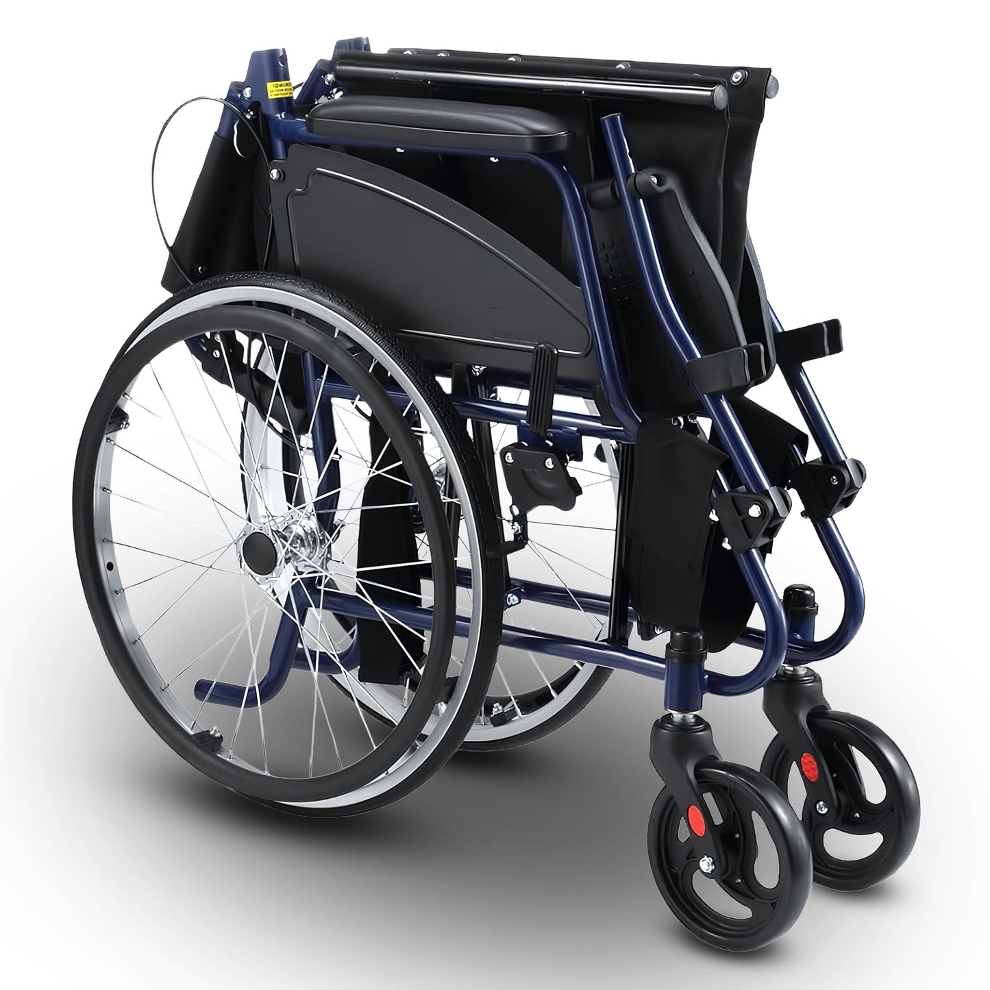 Orthonica 20in Self Propelled Foldable Steel Wheelchair Lightweight Portable