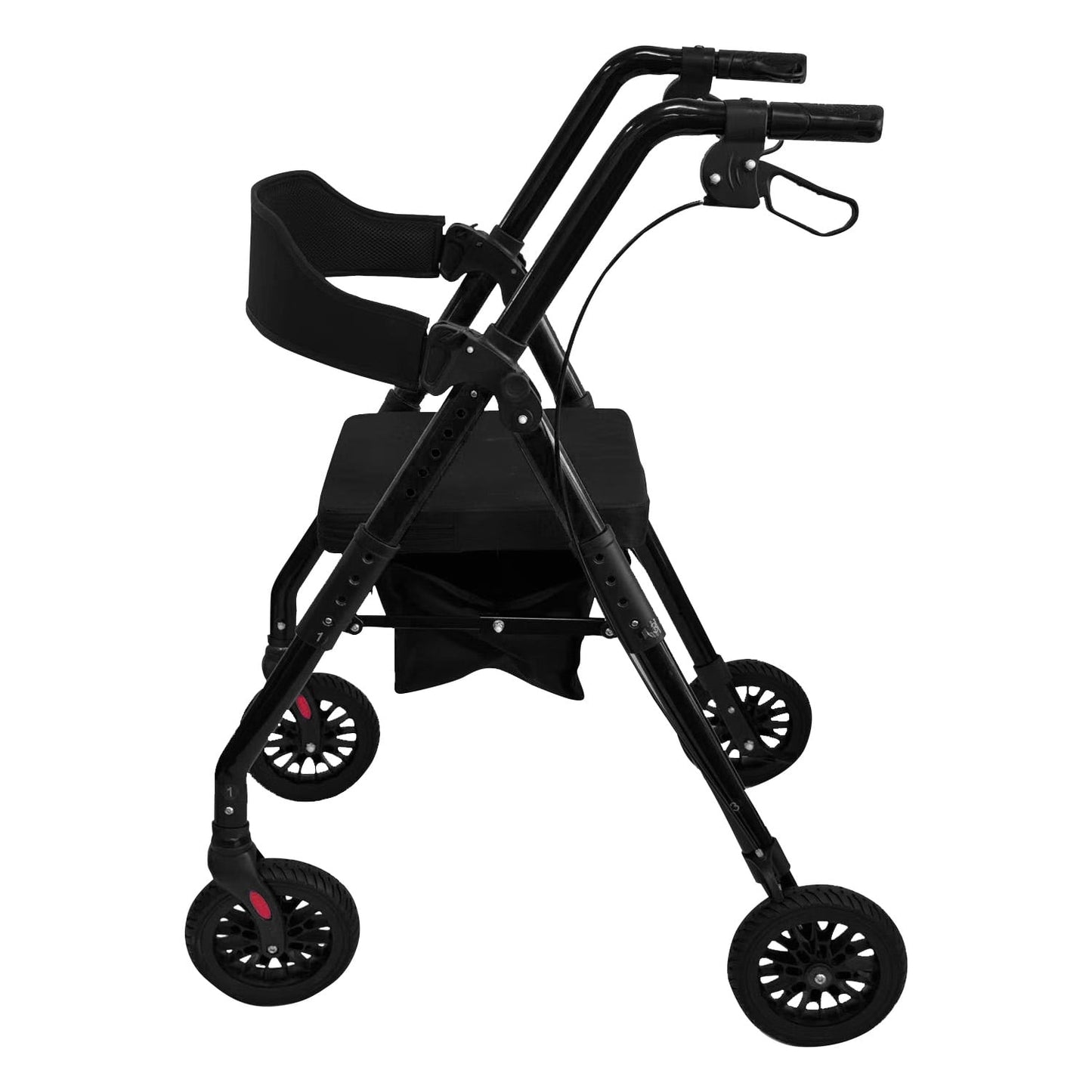 Orthonica Foldable Mobility Steel Rollator Walker 136kg Max Capacity Aid Seat