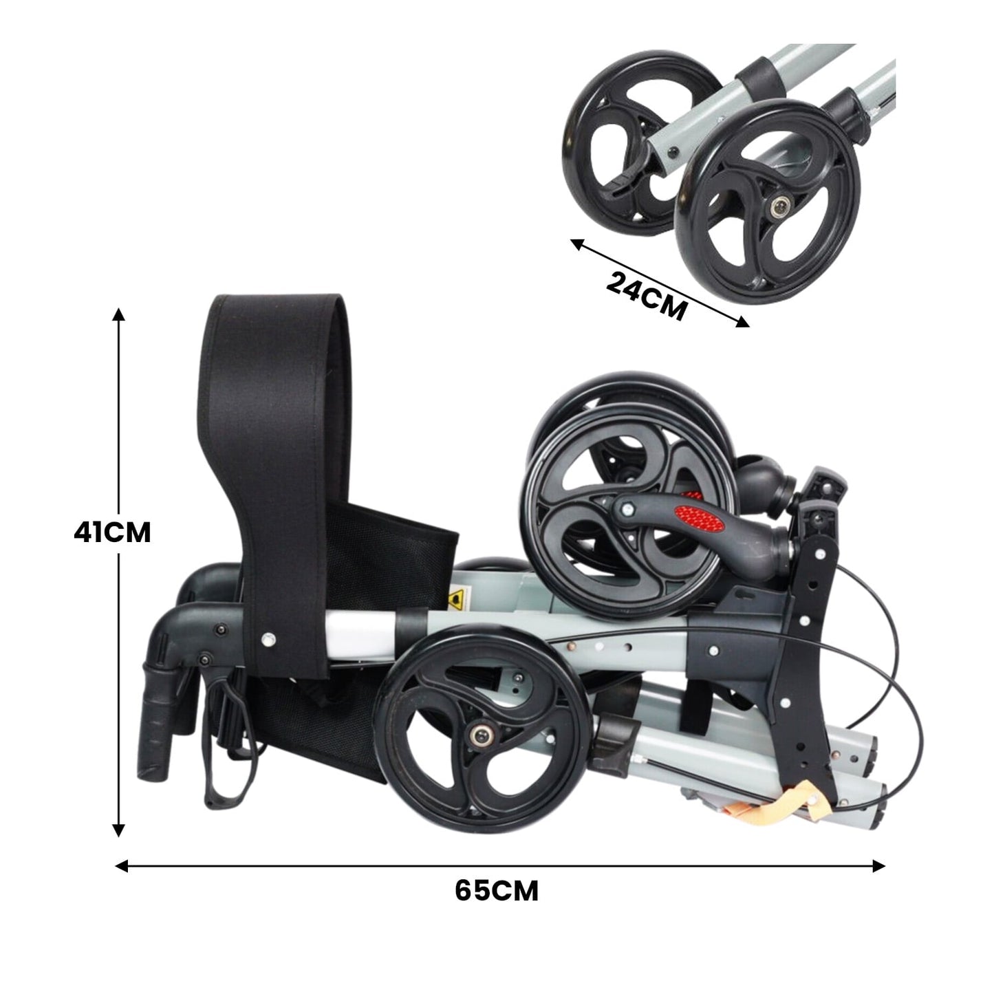 Orthonica Folding Rollator Walker Walking Mobility Aid