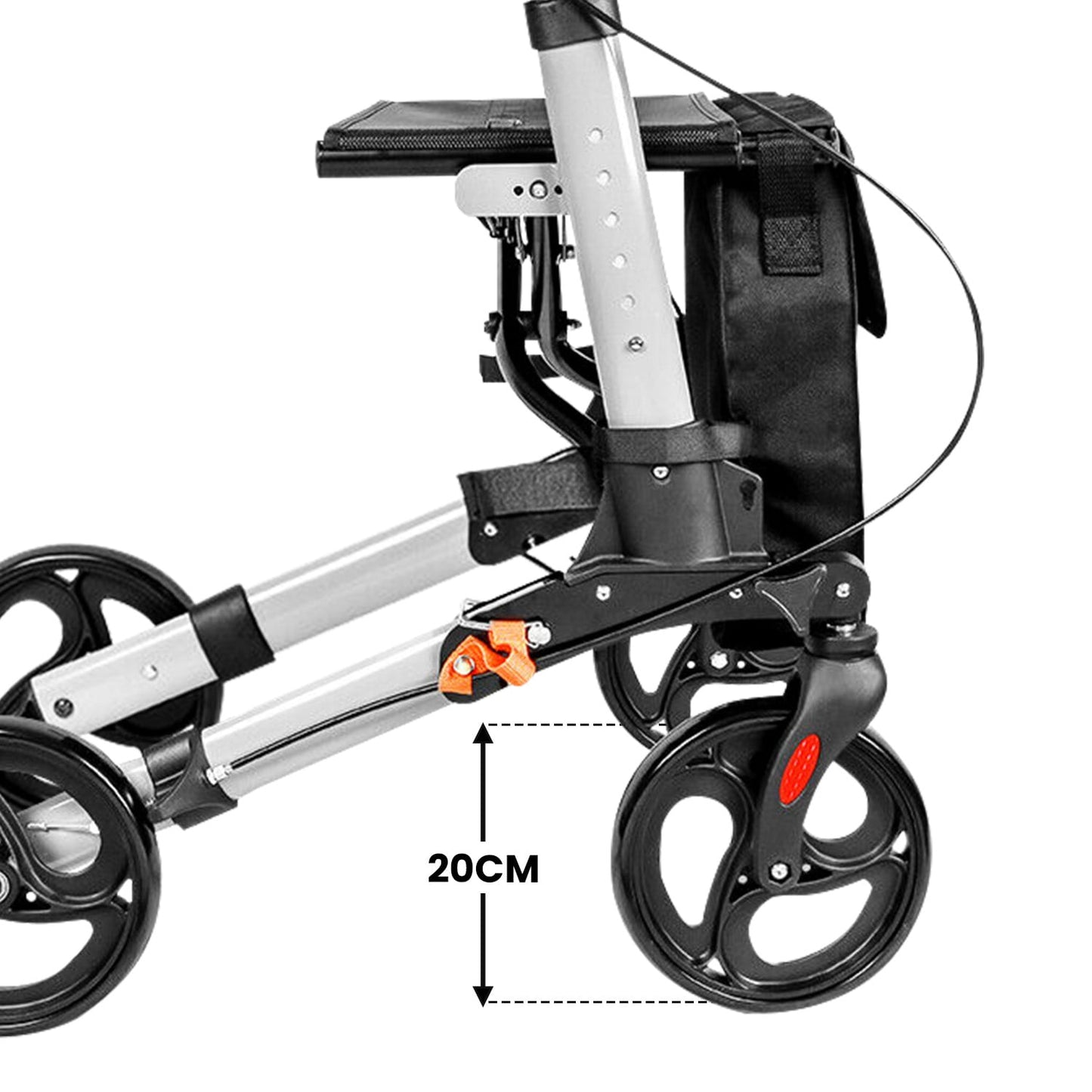 Orthonica Folding Rollator Walker Walking Mobility Aid