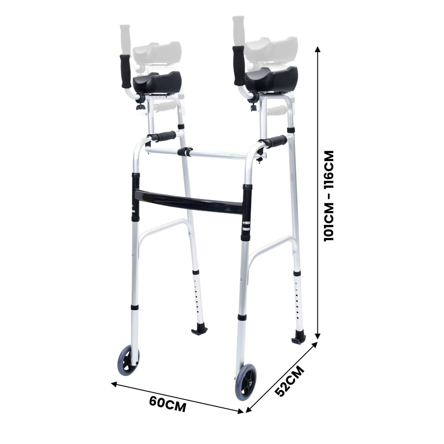 Orthonica Aluminium Forearm Walker Walking Mobility Aid