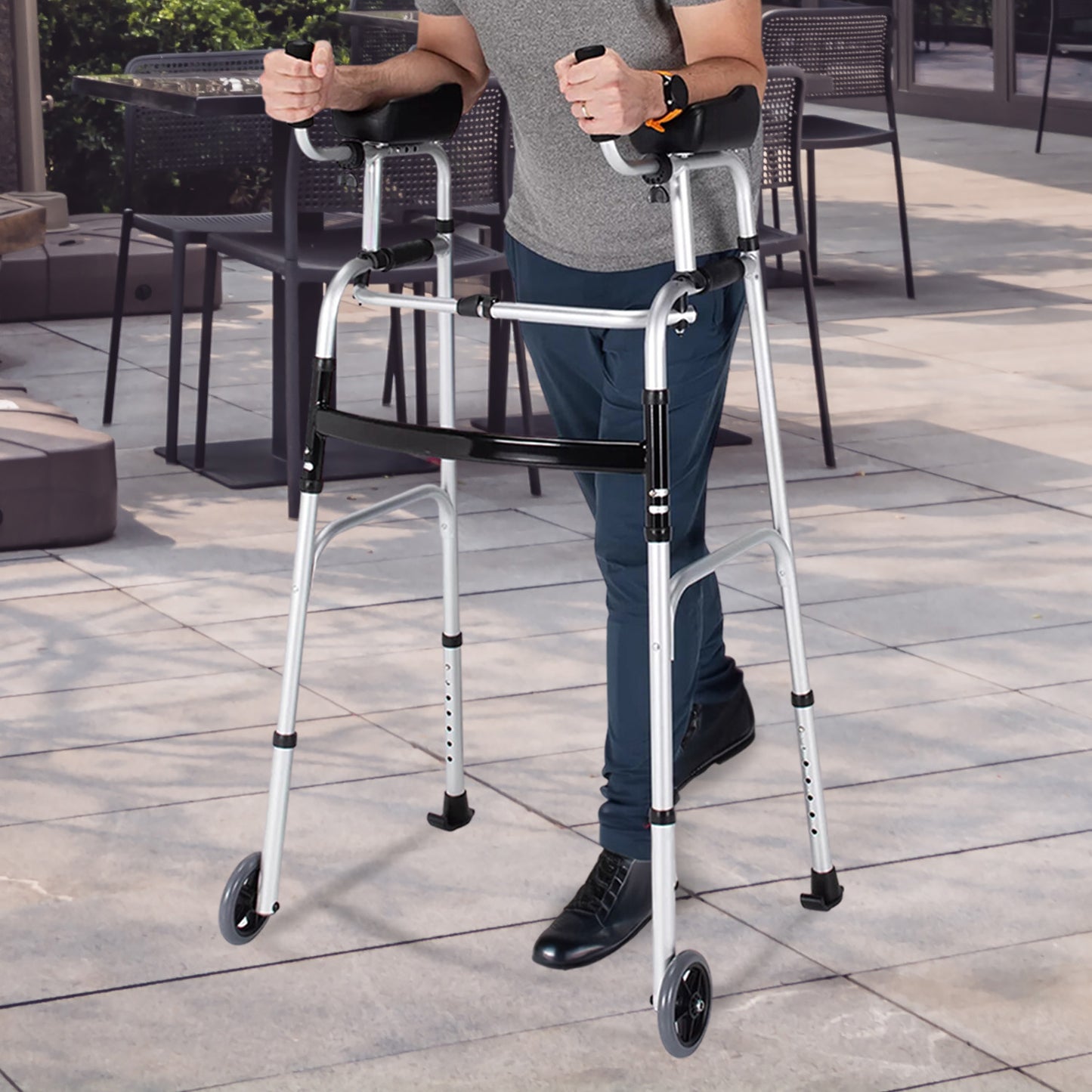 Orthonica Aluminium Forearm Walker Walking Mobility Aid
