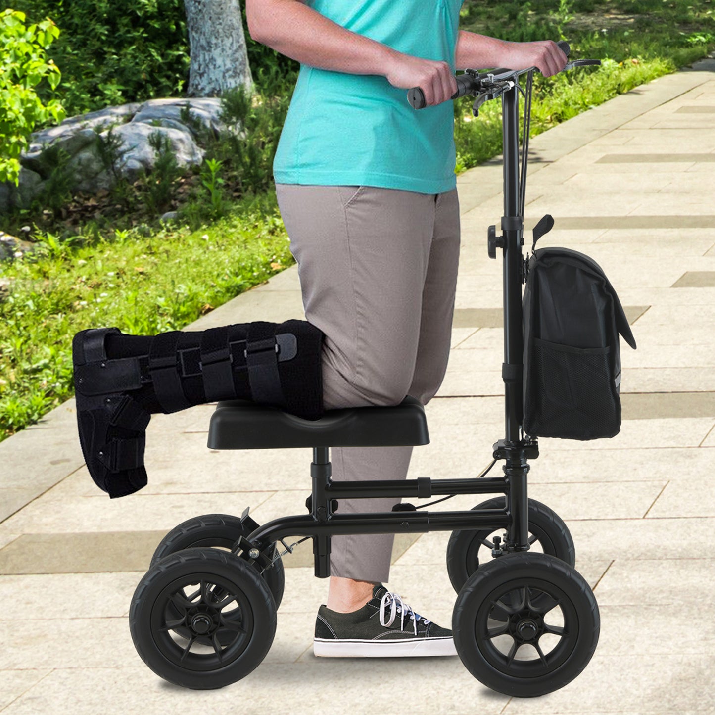 Orthonica Foldable Steel Mobility Knee Scooter Walker