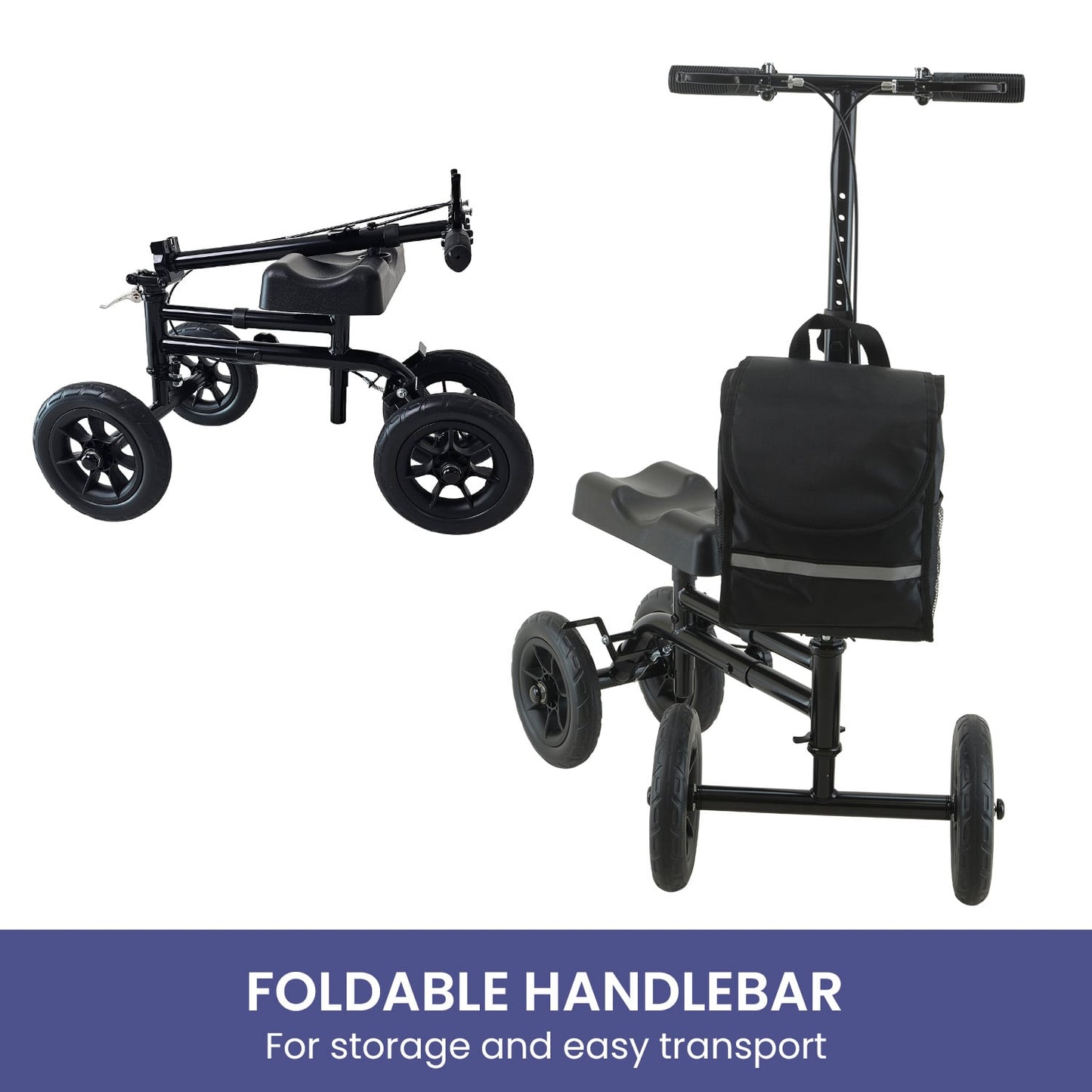Orthonica Foldable Steel Mobility Knee Scooter Walker
