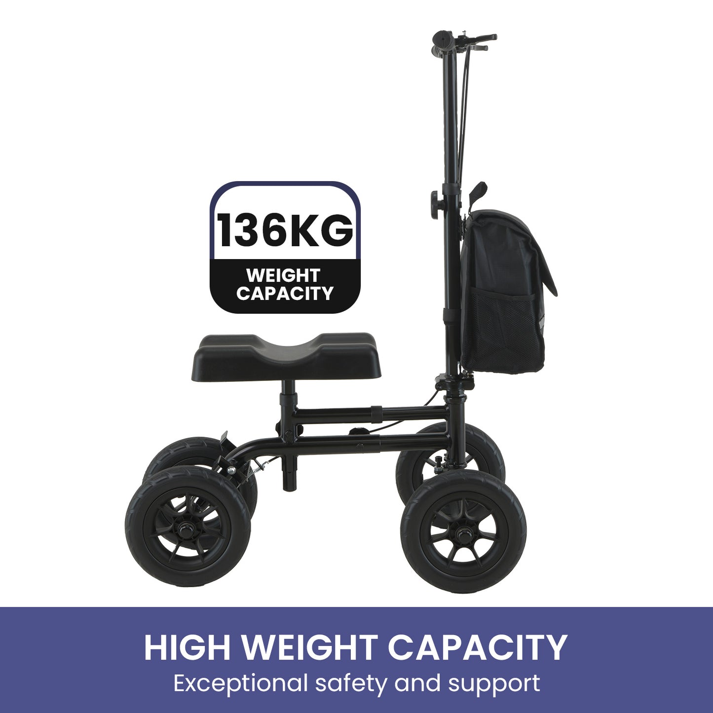 Orthonica Foldable Steel Mobility Knee Scooter Walker