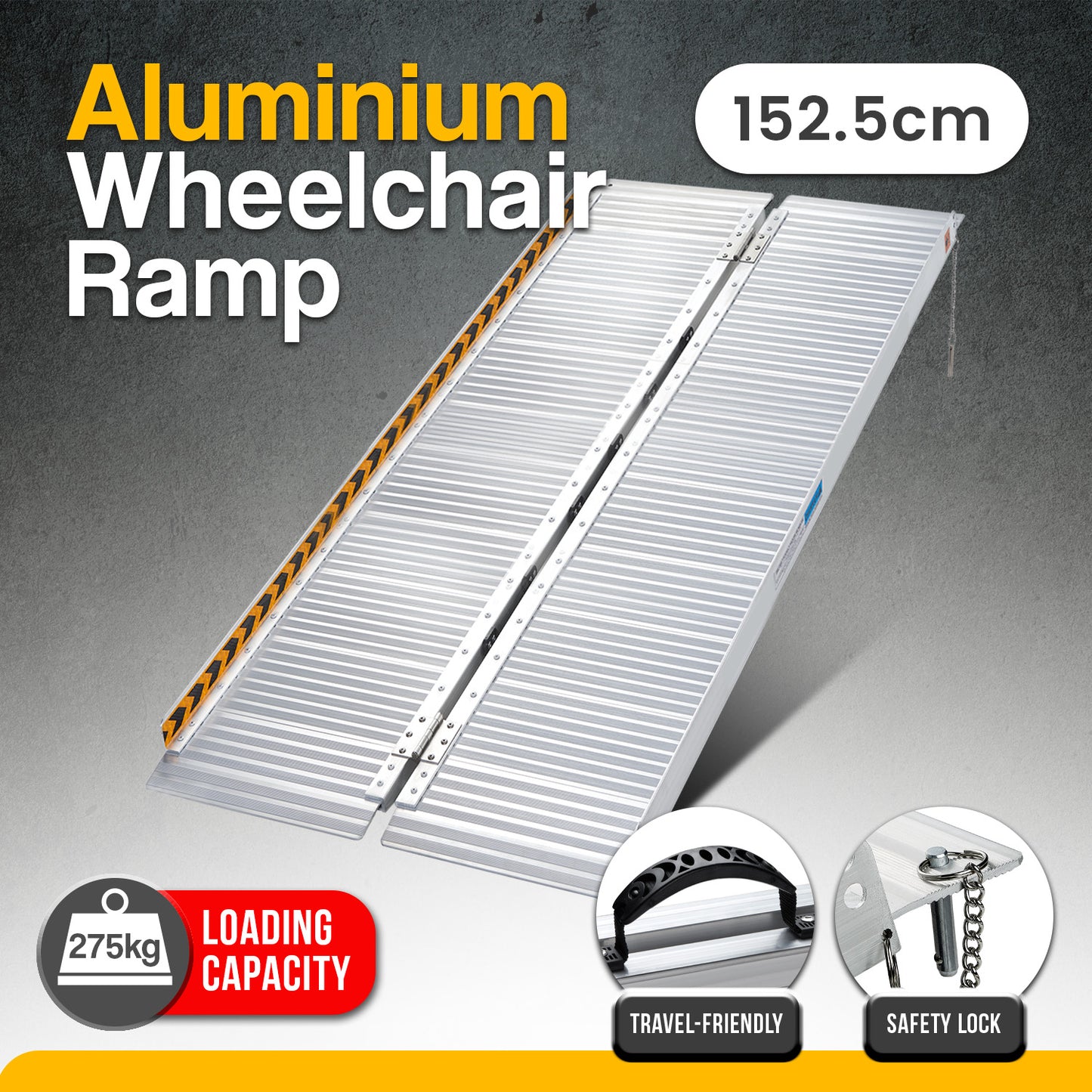Kartrite 5ft Aluminium Foldable Wheelchair Ramp R01