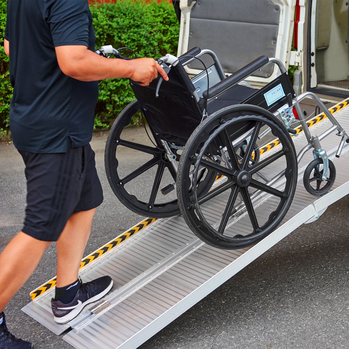Kartrite 6ft Aluminium Foldable Wheelchair Ramp Non-Slip R02 Silver