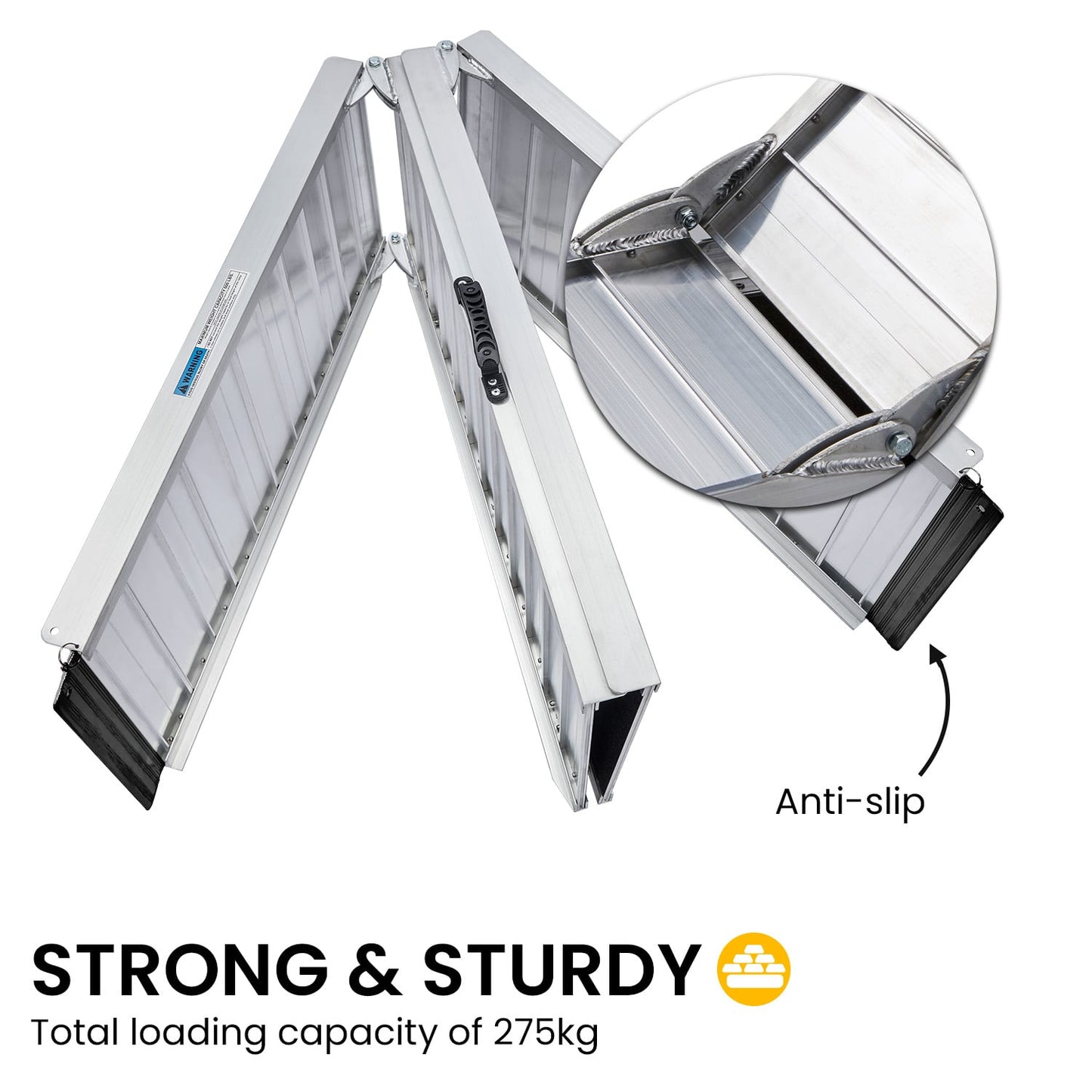 Kartrite Folding Aluminium Wheelchair Ramp 5FT Portable Mobility Access Ramp
