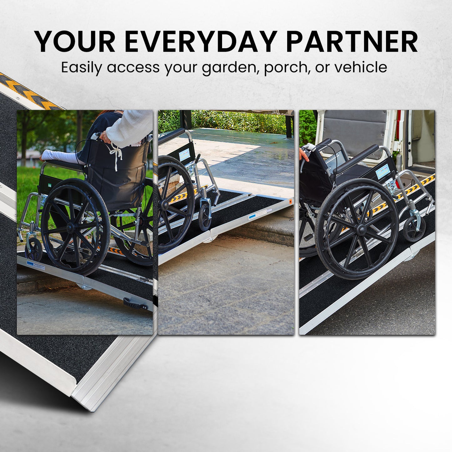 Kartrite Folding Aluminium Wheelchair Ramp 5FT Portable Mobility Access Ramp
