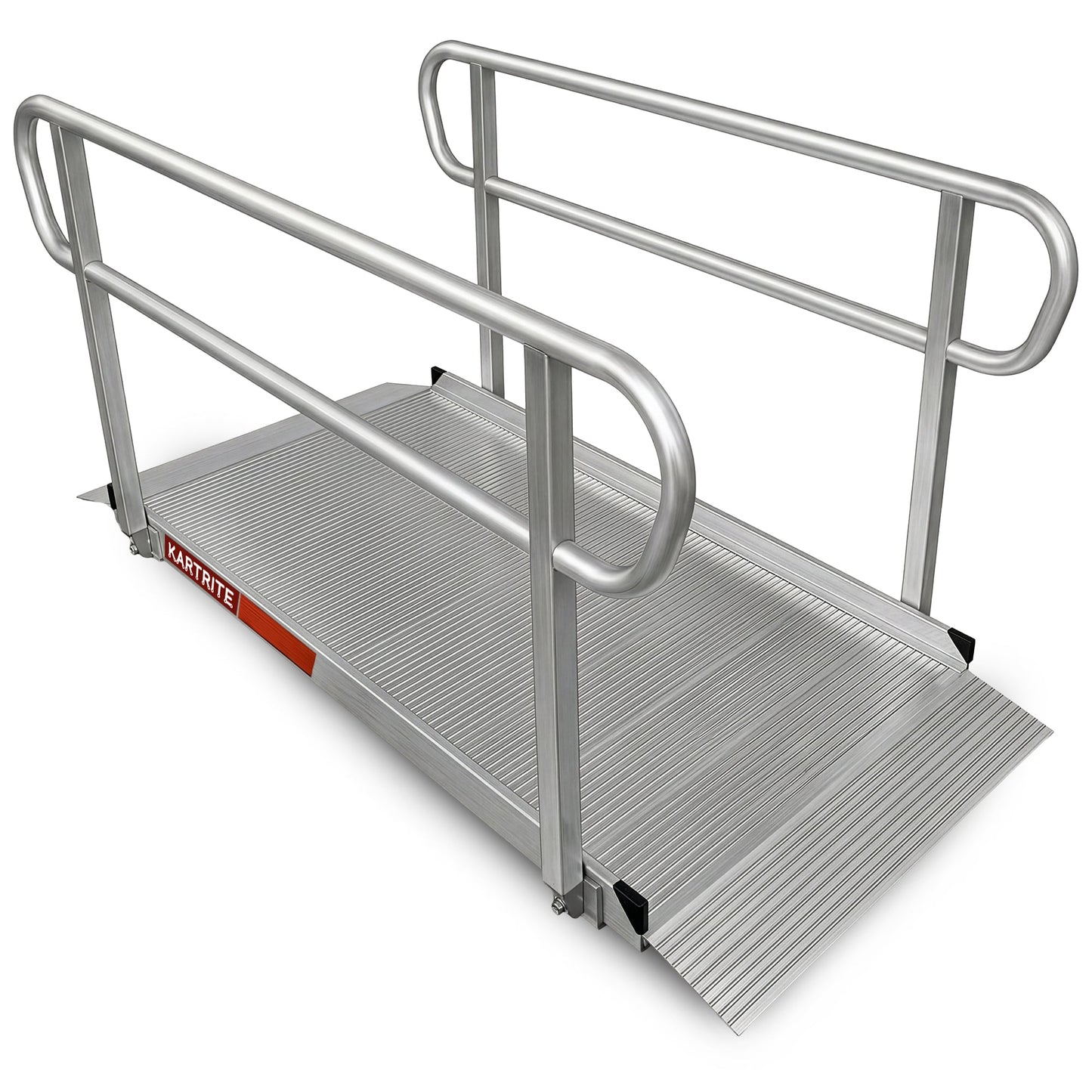 Kartrite 5ft Aluminium Wheelchair Ramp w/ Handrails 380kg Capacity 93.5cm Width