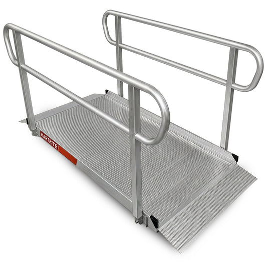 Kartrite 5ft Aluminium Wheelchair Ramp w/ Handrails 380kg Capacity 93.5cm Width