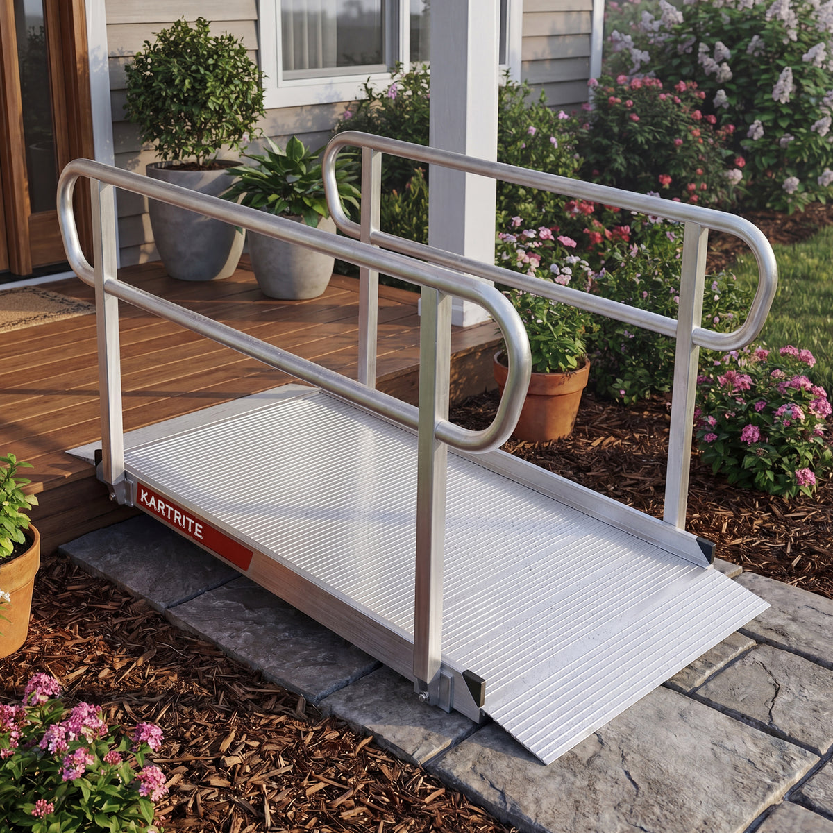 Kartrite Aluminium Safety Handrails for Kartrite 5ft Wheelchair Ramp