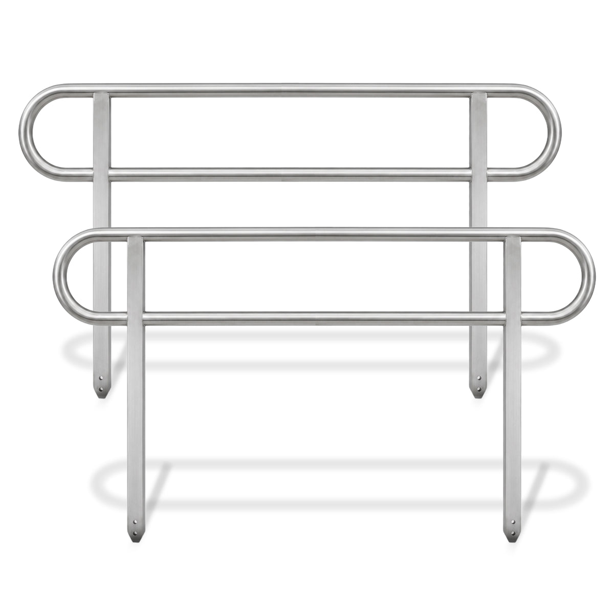 Kartrite Aluminium Safety Handrails for 8ft Wheelchair Ramp Rustproof Support Side Rails for Mobility Scooter Walker