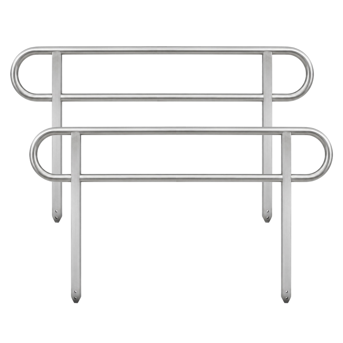 Kartrite Aluminium Safety Handrails for 8ft Wheelchair Ramp Rustproof Support Side Rails for Mobility Scooter Walker