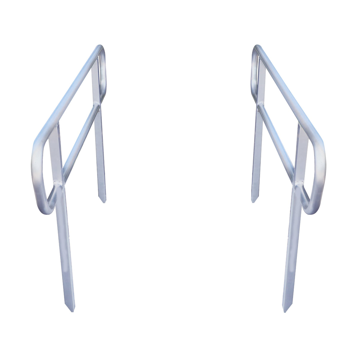 Kartrite Aluminium Safety Handrails for 6ft Wheelchair Ramp - Rust Free Outdoor Support Side Rails for Mobility