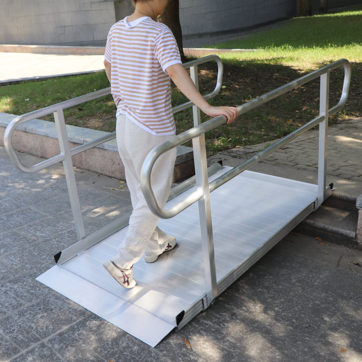 Kartrite Aluminium Safety Handrails for Kartrite 6ft Wheelchair Ramp